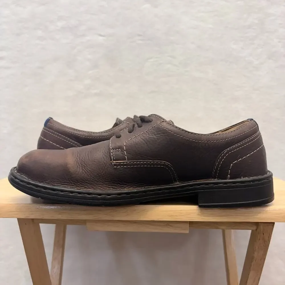 Clarks Dress Shoes Kyros Oxford Brown Leather Lace Up Chukka Shoe Men’s Size 11M